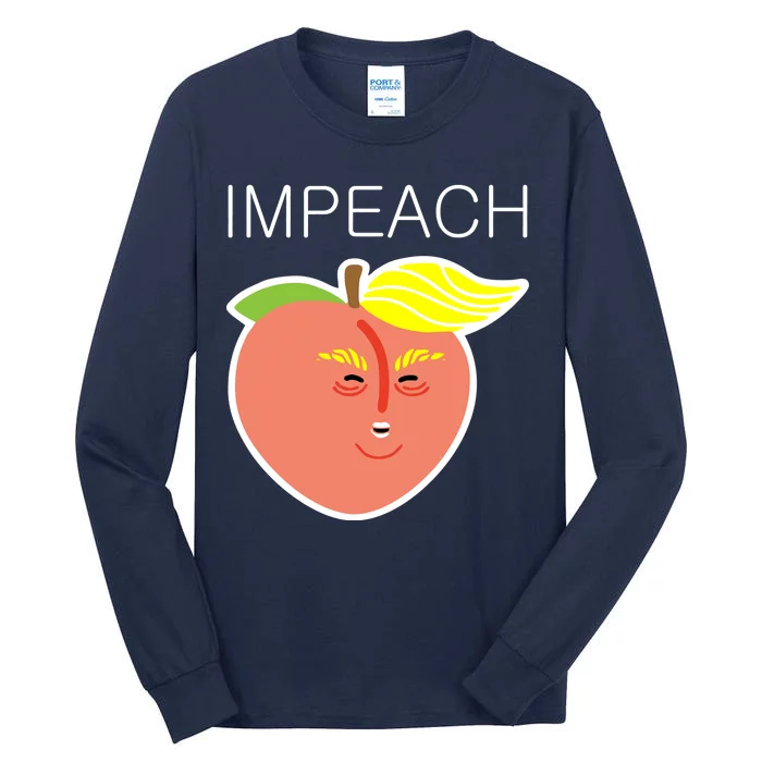 Impeach Donald Anti Trump Peach Emoji Impeachment Tall Long Sleeve T-Shirt