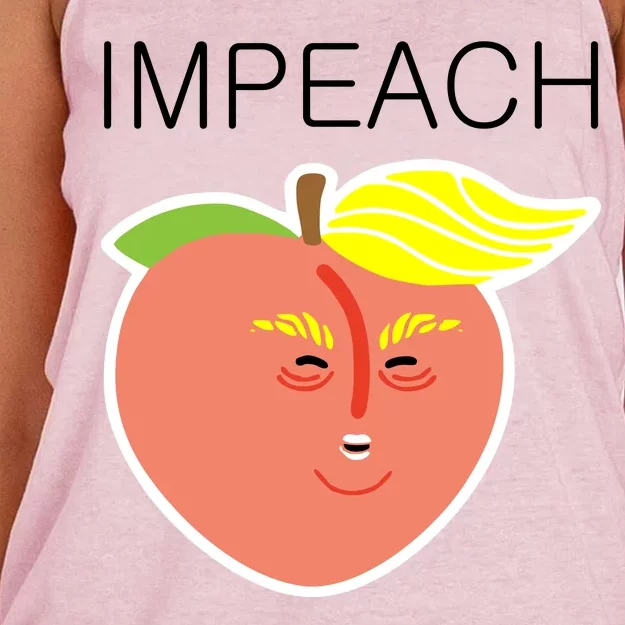 Impeach Donald Anti Trump Peach Emoji Impeachment Women's Knotted Racerback Tank