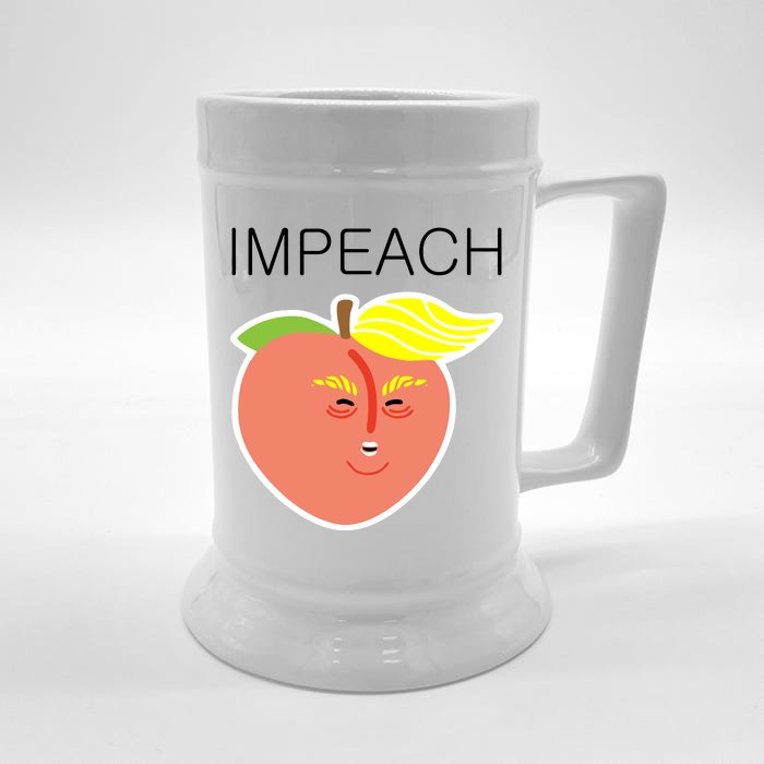 Impeach Donald Anti Trump Peach Emoji Impeachment Front & Back Beer Stein