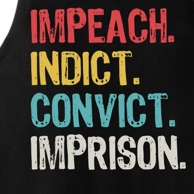 Impeach Indict Convict Imprison Ladies Tri-Blend Wicking Tank