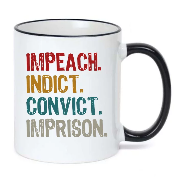 Impeach Indict Convict Imprison Black Color Changing Mug