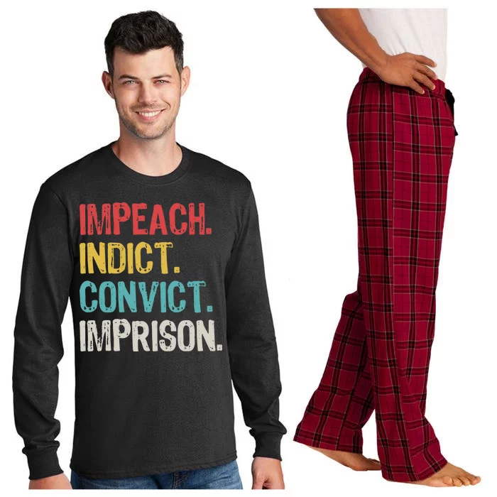 Impeach Indict Convict Imprison Long Sleeve Pajama Set