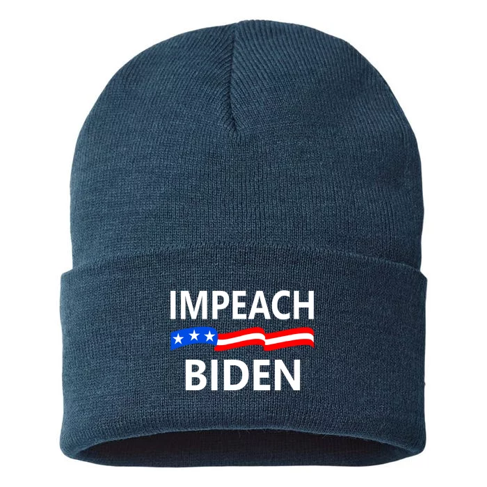 Impeach Joe Biden Remove From Office Sustainable Knit Beanie