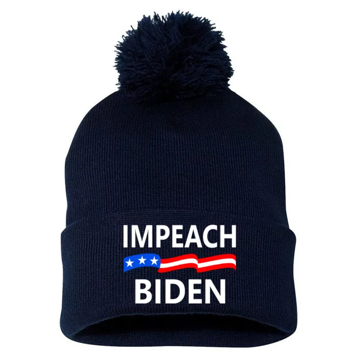 Impeach Joe Biden Remove From Office Pom Pom 12in Knit Beanie