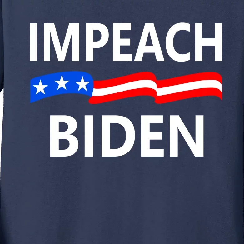 Impeach Joe Biden Remove From Office Kids Long Sleeve Shirt