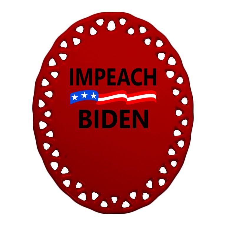 Impeach Joe Biden Remove From Office Oval Ornament