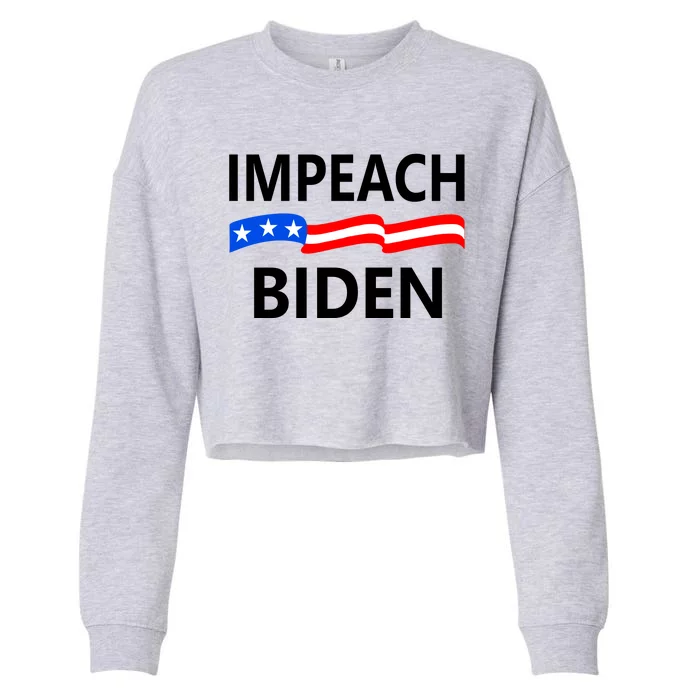 Impeach Joe Biden Remove From Office Cropped Pullover Crew