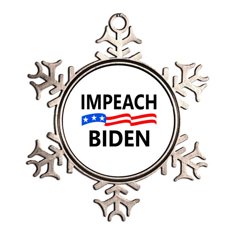 Impeach Joe Biden Remove From Office Metallic Star Ornament