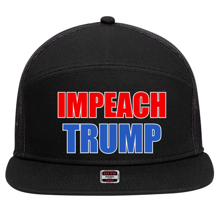 Impeach President Donald Trump Anti-Trump 7 Panel Mesh Trucker Snapback Hat