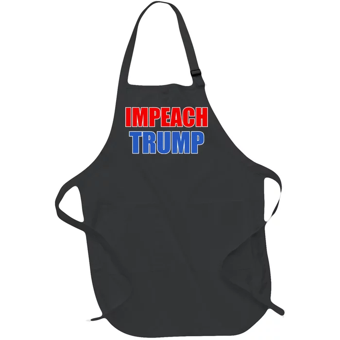 Impeach President Donald Trump Anti-Trump Full-Length Apron With Pocket