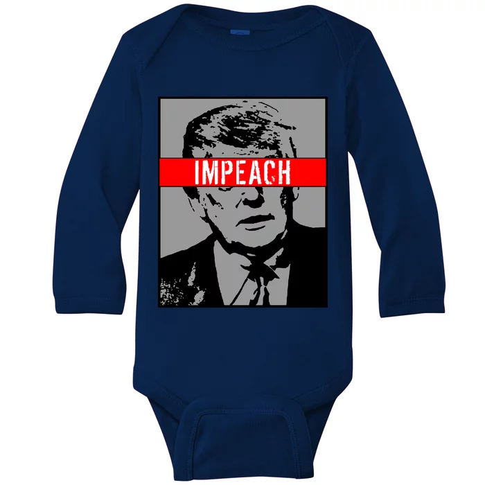 Impeach President Donald Trump Anti Trump Resist Baby Long Sleeve Bodysuit