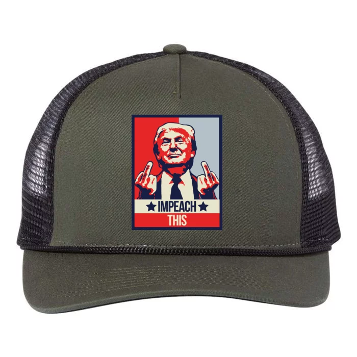 Impeach This Pro Donald Trump Supporter Retro Rope Trucker Hat Cap