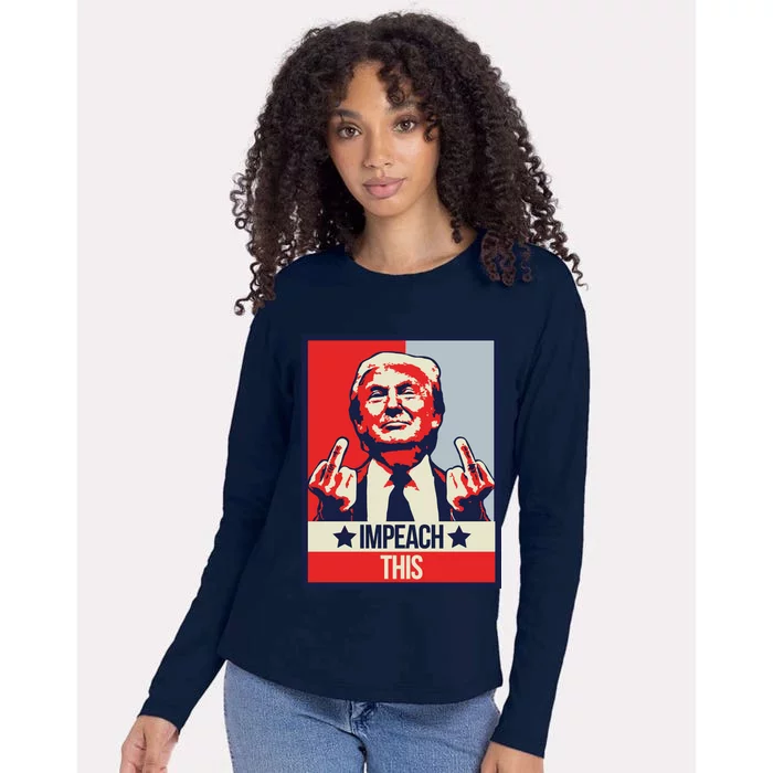 Impeach This Pro Donald Trump Supporter Womens Cotton Relaxed Long Sleeve T-Shirt