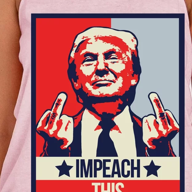 Impeach This Pro Donald Trump Supporter Women's Knotted Racerback Tank