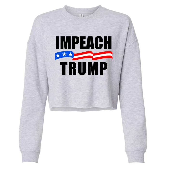 Impeach Trump Resist Anti Trump Cropped Pullover Crew