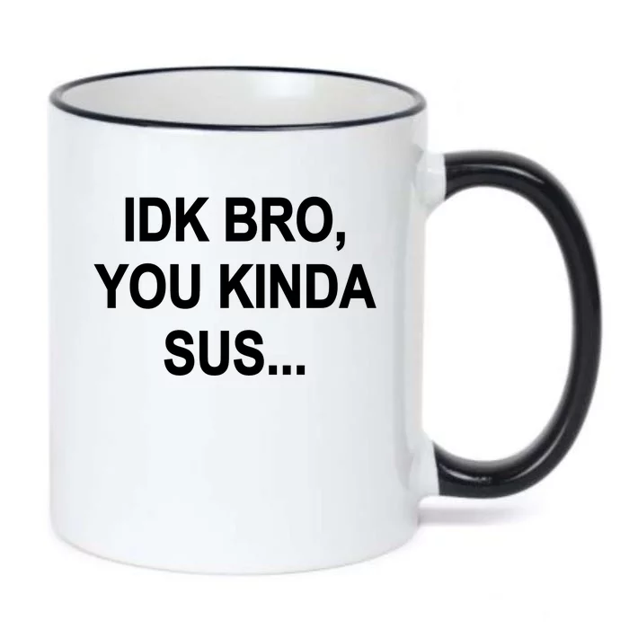 Imposter IDK Bro You Kinda Sus Among Us Game Black Color Changing Mug