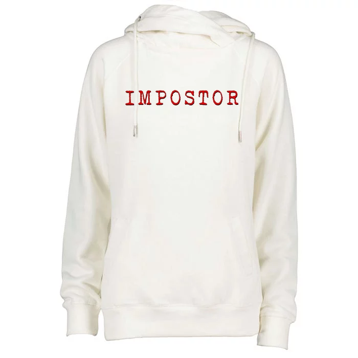 Impostor Game Meme Womens Funnel Neck Pullover Hood