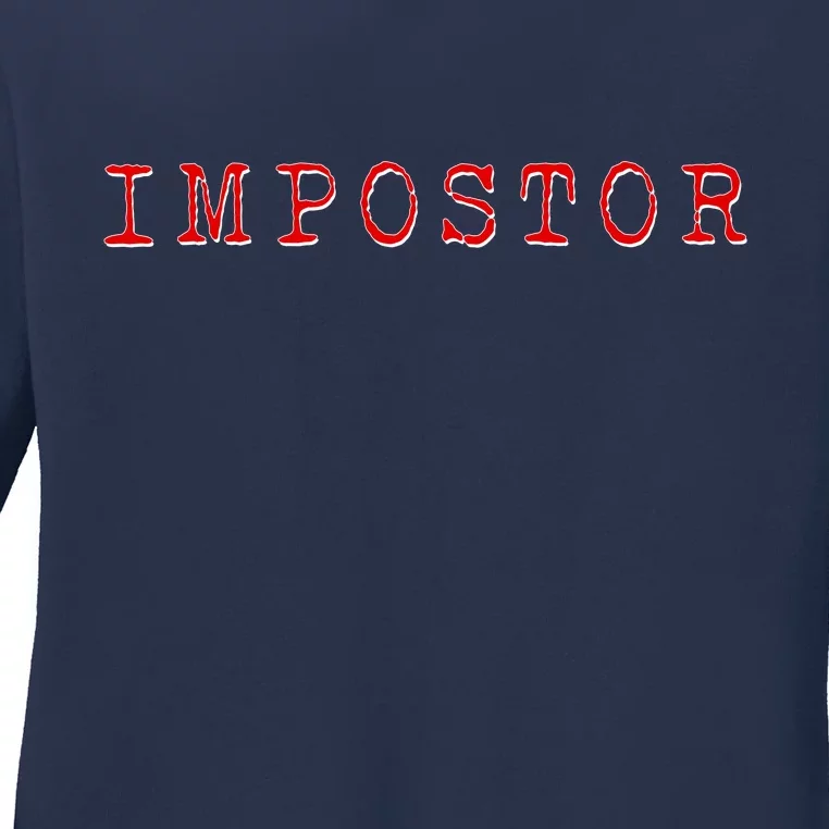 Impostor Game Meme Ladies Long Sleeve Shirt