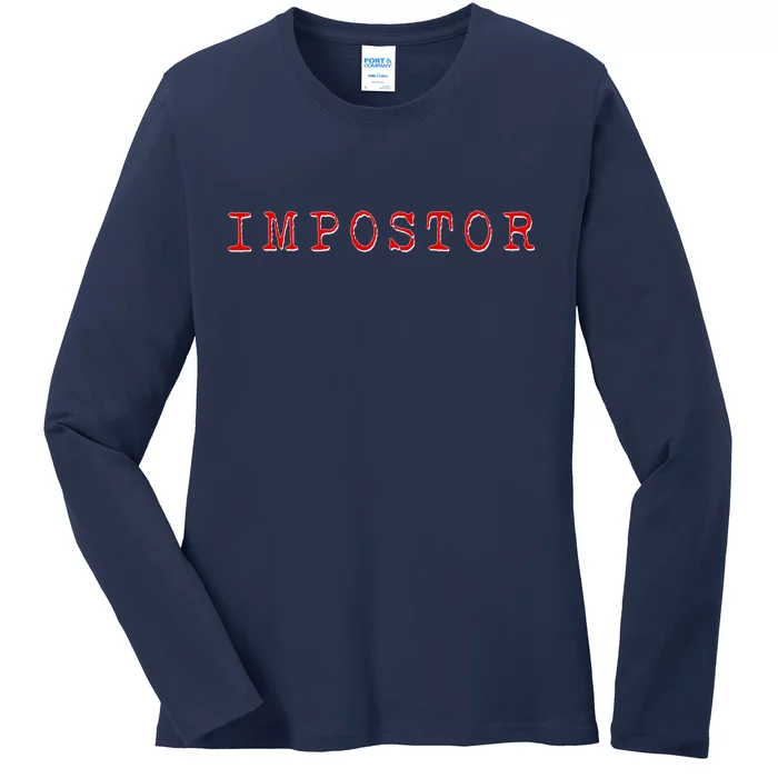 Impostor Game Meme Ladies Long Sleeve Shirt