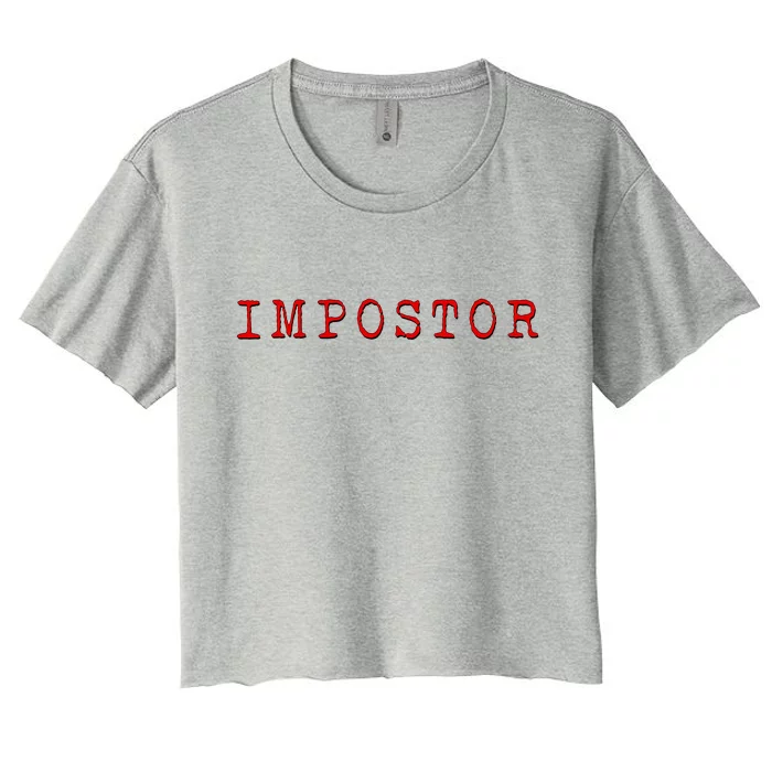 Impostor Game Meme Women's Crop Top Tee