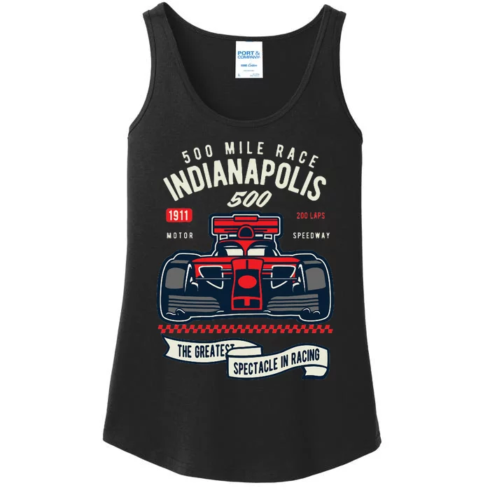 Indianapolis Mile Race Ladies Essential Tank