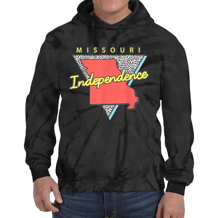 Independence Missouri Retro Triangle Mo City Tie Dye Hoodie