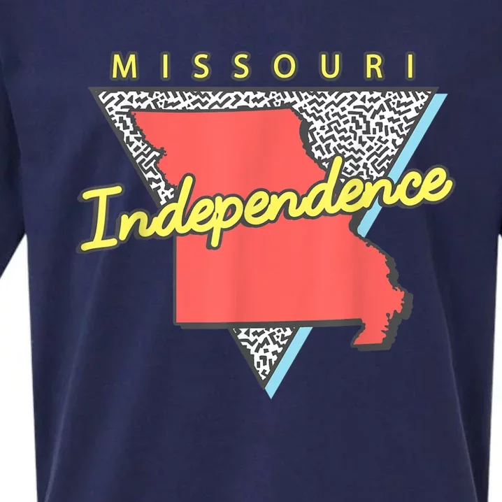 Independence Missouri Retro Triangle Mo City Sueded Cloud Jersey T-Shirt