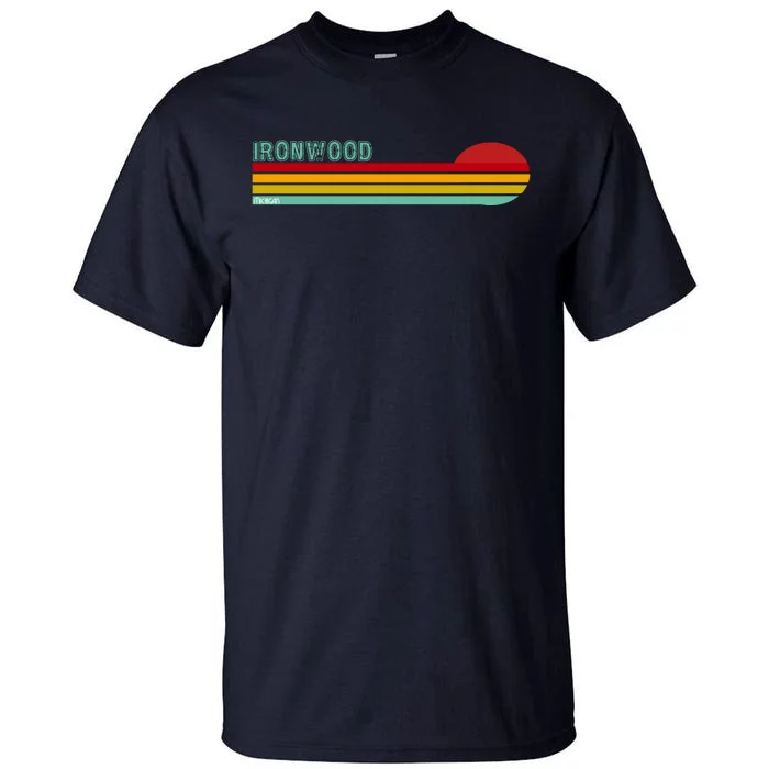 Ironwood Michigan Retro Tall T-Shirt