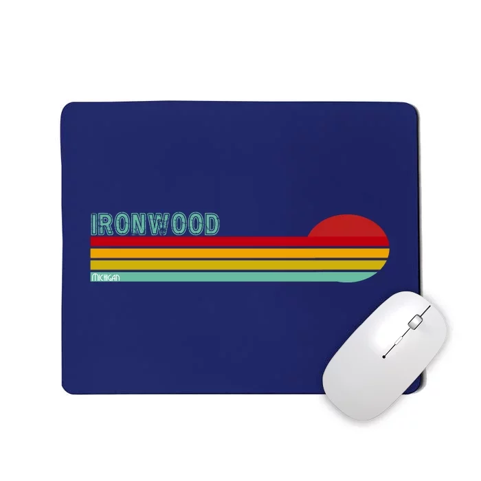 Ironwood Michigan Retro Mousepad