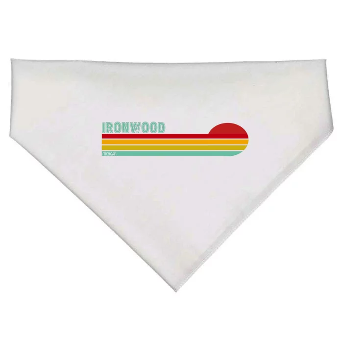 Ironwood Michigan Retro USA-Made Doggie Bandana