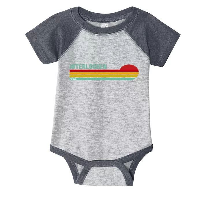 Interlochen Michigan Retro Infant Baby Jersey Bodysuit