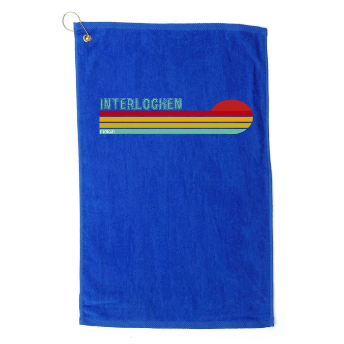 Interlochen Michigan Retro Platinum Collection Golf Towel