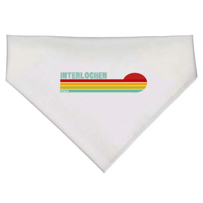 Interlochen Michigan Retro USA-Made Doggie Bandana