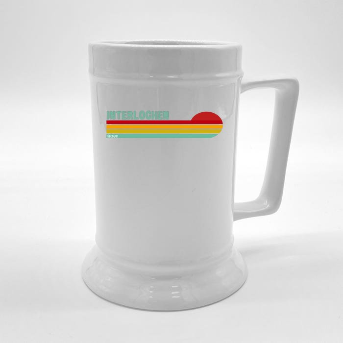 Interlochen Michigan Retro Front & Back Beer Stein