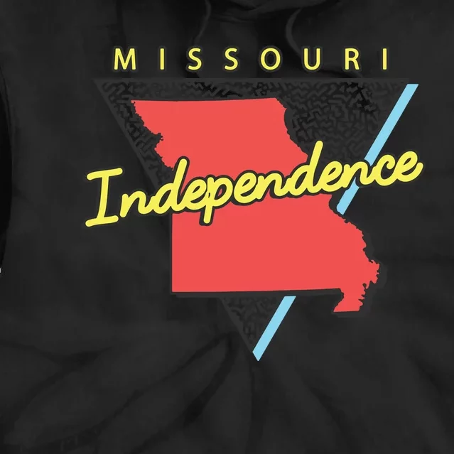 Independence Missouri Retro Triangle Mo City Tie Dye Hoodie