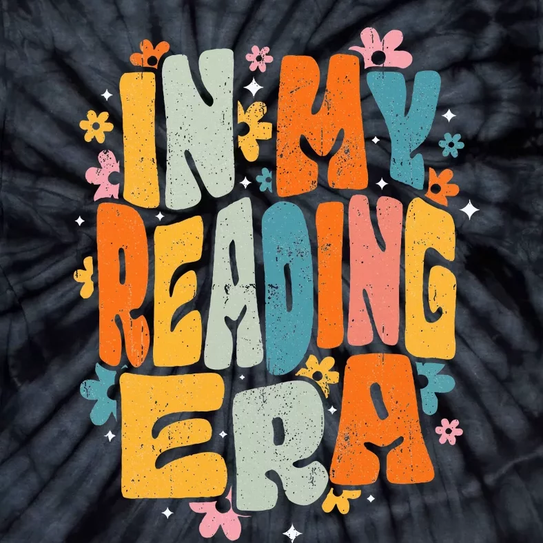 In My Reading Era Groovy Reader Librarian Teacher Book Lover Tie-Dye T-Shirt