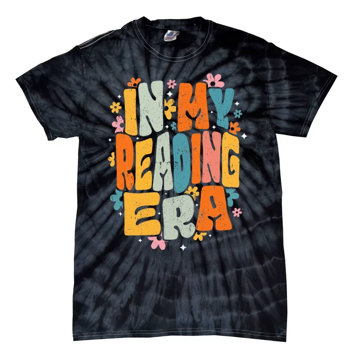 In My Reading Era Groovy Reader Librarian Teacher Book Lover Tie-Dye T-Shirt