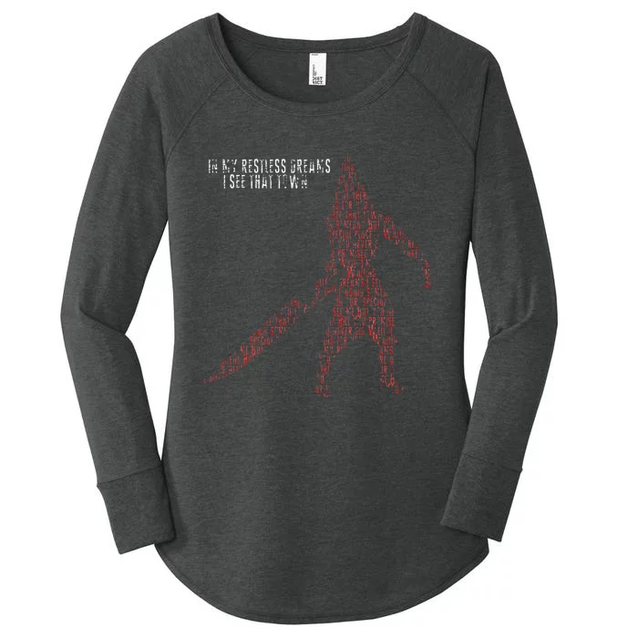 IN MY RESTLESS DREAMS I SEE THAT TOWN Pyramid Head Monster Women's Perfect Tri Tunic Long Sleeve Shirt