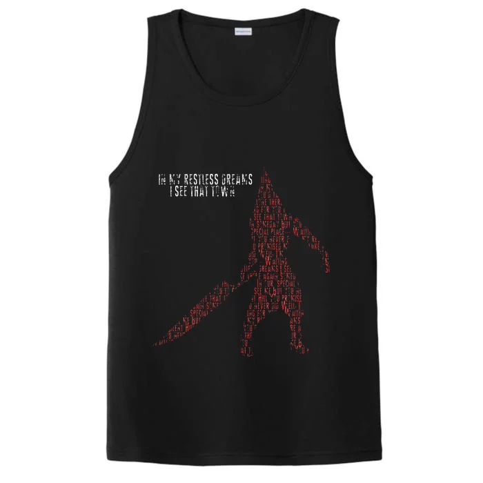 IN MY RESTLESS DREAMS I SEE THAT TOWN Pyramid Head Monster Performance Tank