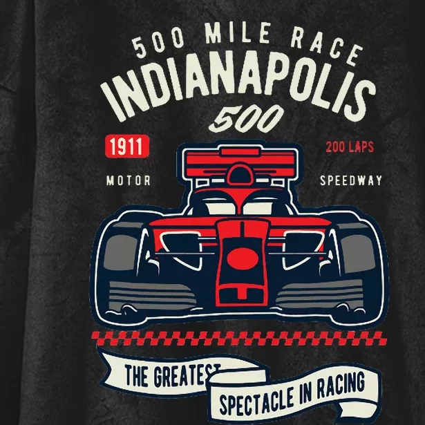 Indianapolis Mile Race Hooded Wearable Blanket