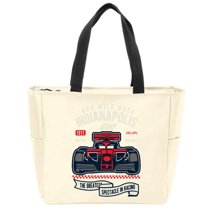 Indianapolis Mile Race Zip Tote Bag