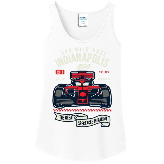 Indianapolis Mile Race Ladies Essential Tank