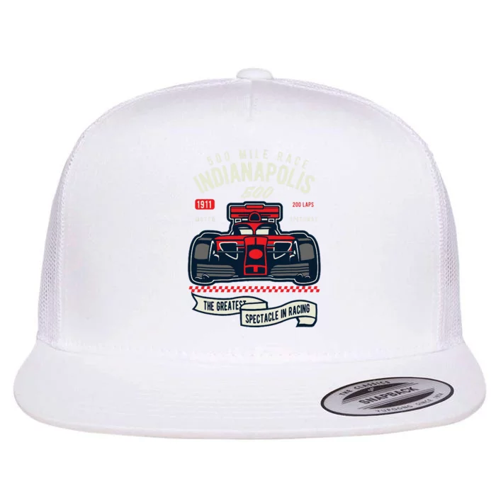 Indianapolis Mile Race Flat Bill Trucker Hat