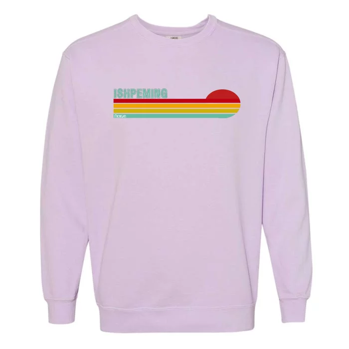 Ishpeming Michigan Retro Garment-Dyed Sweatshirt