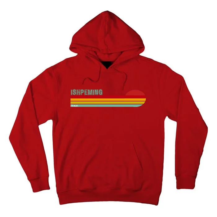 Ishpeming Michigan Retro Tall Hoodie