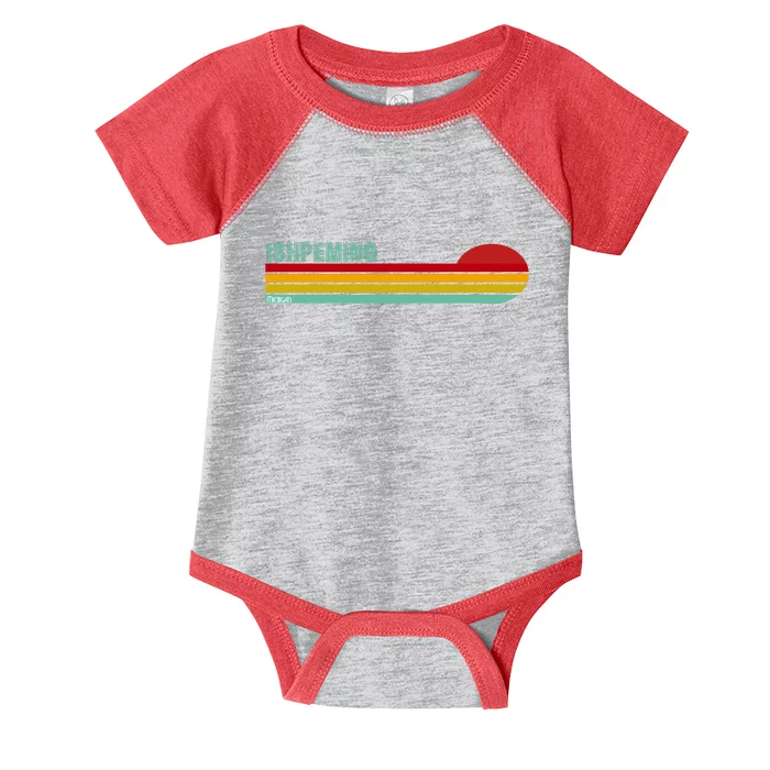 Ishpeming Michigan Retro Infant Baby Jersey Bodysuit