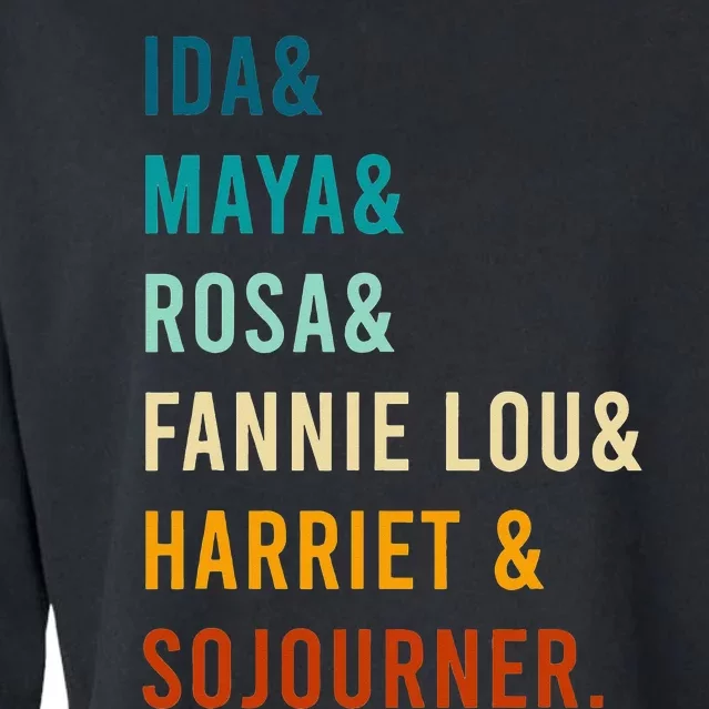 Ida Maya Rosa Fannie Lou Harriet Sojourner Apparel Cropped Pullover Crew