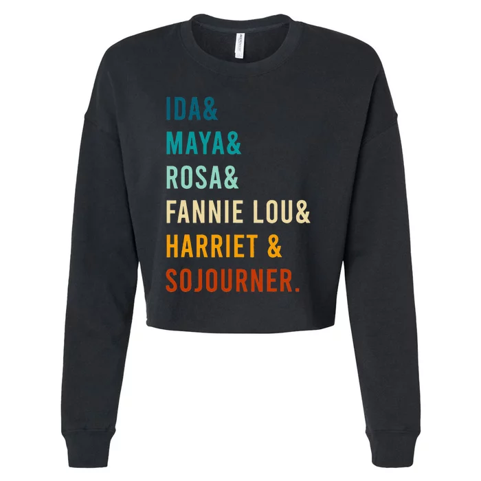 Ida Maya Rosa Fannie Lou Harriet Sojourner Apparel Cropped Pullover Crew