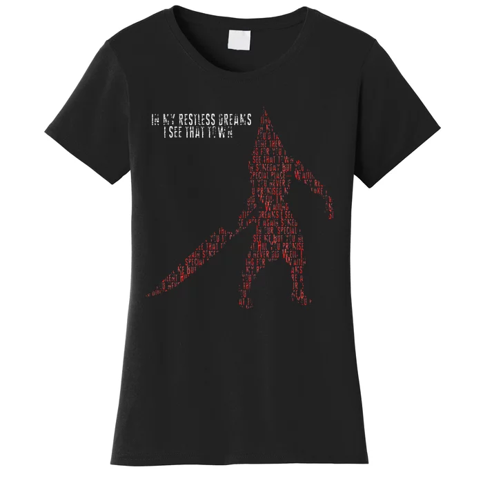 IN MY RESTLESS DREAMS I SEE THAT TOWN Pyramid Head Monster Women's T-Shirt