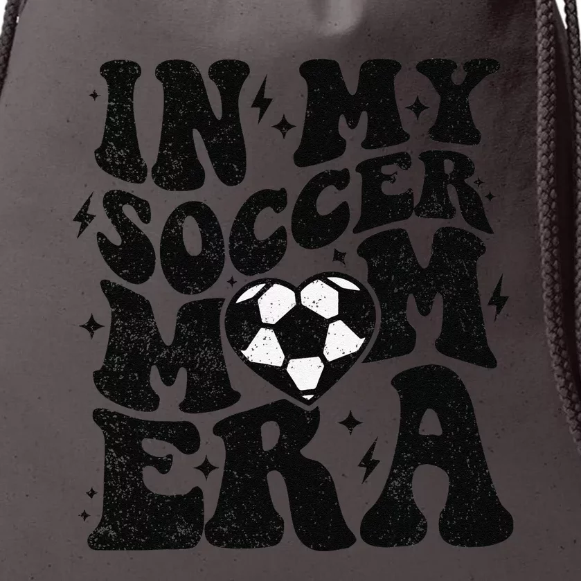 In My Soccer Mom Era Retro Soccer Mama Mothers Day Drawstring Bag